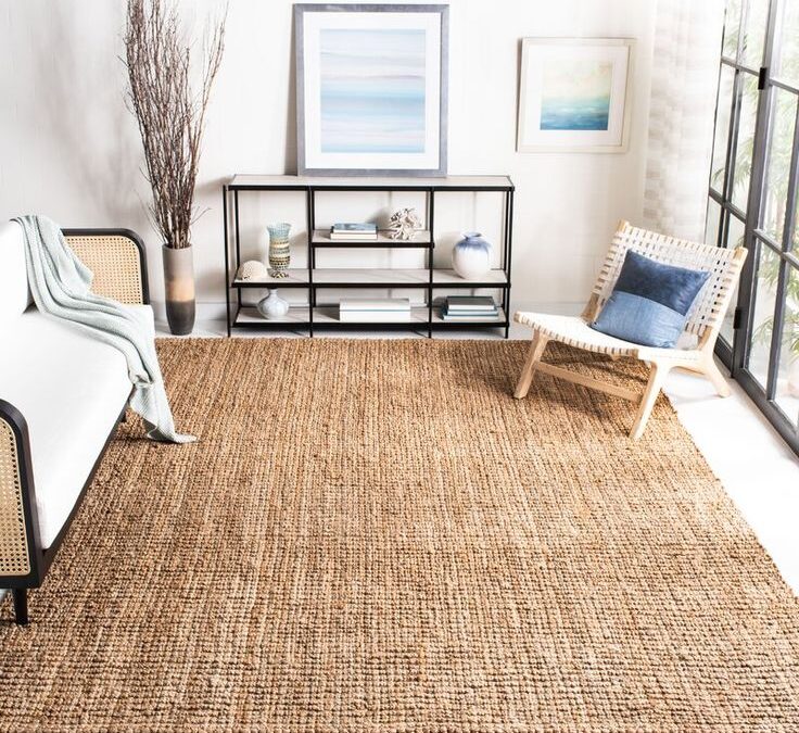 Custom sisal rugs placed in a room