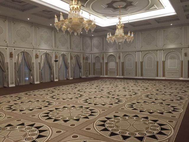 Modern Mosque Carpet placed in a beautiful luxurious masjid