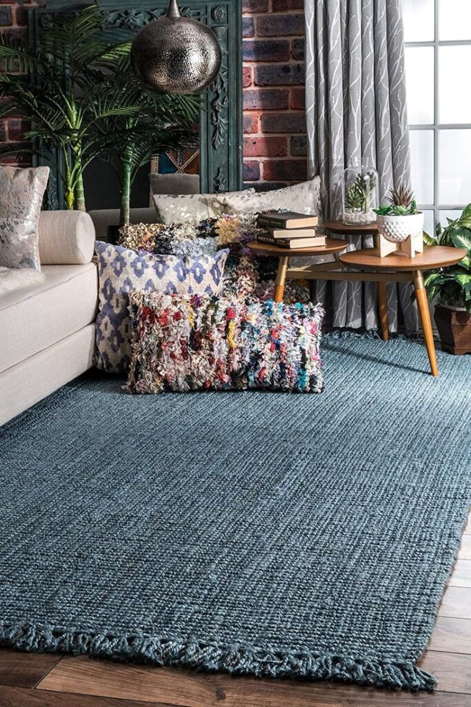 sisal area rugs in blue color