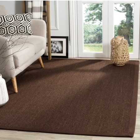 Sisal area rugs in brown color