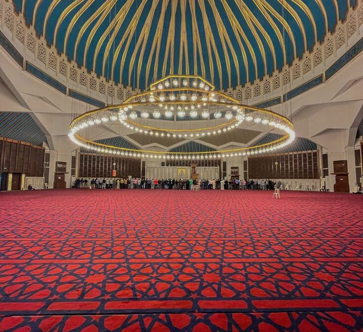 Masjid Carpets placed in a mosque