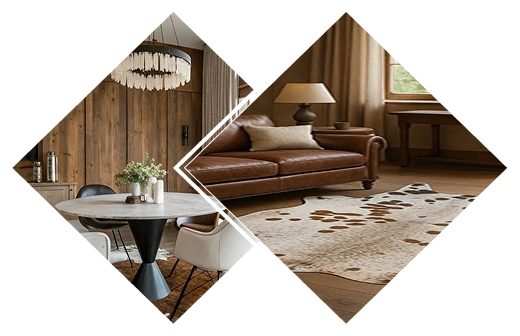 Luxury cowhide rug dubai